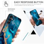 BENTOBEN for Samsung Galaxy A16 5G Case, Slim Fit Glow in The Dark Hybrid Hard PC Soft TPU Bumper Drop Protective Girls Women Men Phone Cover for Samsung Galaxy A16 5G, Blue Marble/Gold