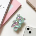 Korean 3D Glitter Bear Cell Phone Holder Grip Tok Bracket for iPhone Samsung Xiaomi Foldable Car Folding Mobile Socket Stand