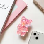 Korean 3D Glitter Bear Cell Phone Holder Grip Tok Bracket for iPhone Samsung Xiaomi Foldable Car Folding Mobile Socket Stand