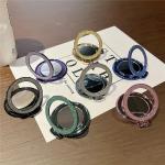 Luxury Glitter Mirror Magnetic Sticker rotating Phone Holder For Iphone 16 15 14 12 11 13 Promax for Samsung Xiaomi Huawei OPPO