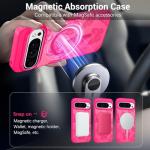 BENTOBEN for Magnetic Google Pixel 10 Pro Case,Cute Butterfly Pattern Phone Case for Pixel 10 Pro 2025 Compatible with MagSafe Translucent Matte Slim Shockproof Protective Women Girl Cover,Hot Pink