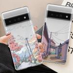 Japan Anime Landscape phone Case for Google Pixel 10 Pro XL 9 7a 7Pro 6a 6 6Pro 8 8 Pro 5G Clear Scenery Covers Fundas Skin