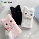 Cute Cat Ears Phone Case For Google Pixel 7 6 Pro 6 4 3A 3 2 XL 5A 4A 3A Plush Back Cover