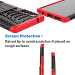 Phone Case for LG Velvet 5G/LGVelvet Verizon G5 UW T-mobile 2020 with Tempered Glass Screen Protector Cover and Stand Kickstand Hard Rugged Hybrid Cell Accessories LM G900UM 4G Tmobile Cases Black Red