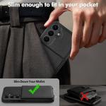 Vofolen for Samsung Galaxy S25 FE Case with Card Holder Crossbody Lanyard Strap Leather Wallet Case with Magnetic Clasp Kickstand Heavy Duty Protective Flip Cover for Galaxy S25FE for Women Black