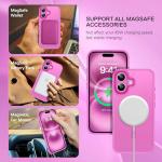BENTOBEN Compatible with iPhone 16 Plus Case for Magnetic iPhone 16 Plus Phone Case [Compatible with Magsafe] Slim Translucent Matte Shockproof Bumper Drop Protection Girl Women Boy Cover, New Pink