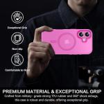 BENTOBEN Compatible with iPhone 16 Plus Case for Magnetic iPhone 16 Plus Phone Case [Compatible with Magsafe] Slim Translucent Matte Shockproof Bumper Drop Protection Girl Women Boy Cover, New Pink
