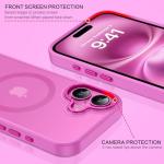 BENTOBEN Compatible with iPhone 16 Plus Case for Magnetic iPhone 16 Plus Phone Case [Compatible with Magsafe] Slim Translucent Matte Shockproof Bumper Drop Protection Girl Women Boy Cover, New Pink