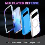 Casetego for Google Pixel 10/10 Pro Case,Compatible with MagSafe,[Military Grade Drop Test] Full Protection Slim Shockproof Women Girls Cover for Google Pixel 10/10 Pro,Azure Blue