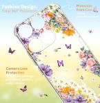 Dcwunk for Moto G Stylus 2025 Case 5G Cute Flowers Floral Design for Girls Women Slim Soft TPU Bumper Shockproof Silicone Cell Phone Cover for Motorola Stylus 6.7 (Purple Sweetheart)