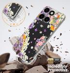 Dcwunk for Moto G Stylus 2025 Case 5G Cute Flowers Floral Design for Girls Women Slim Soft TPU Bumper Shockproof Silicone Cell Phone Cover for Motorola Stylus 6.7 (Purple Sweetheart)