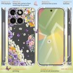 Dcwunk for Moto G Stylus 2025 Case 5G Cute Flowers Floral Design for Girls Women Slim Soft TPU Bumper Shockproof Silicone Cell Phone Cover for Motorola Stylus 6.7 (Purple Sweetheart)
