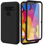 Annymall for LG V40 Case, LG V40 ThinQ Case, with Built in Screen Protector Full Body Rugged 3 in 1 Bumper Heavy Duty Shockproof Drop/Dust-Proof Protective Phone Case Cover for LG V40 ThinQ (Black)