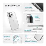 Speck Clear iPhone 15 Pro Case - Drop Protection - Scratch Resistant, Anti-Yellowing, 6.1 Inch Phone Case - Presidio Clear/Clear