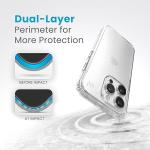 Speck Clear iPhone 15 Pro Case - Drop Protection - Scratch Resistant, Anti-Yellowing, 6.1 Inch Phone Case - Presidio Clear/Clear