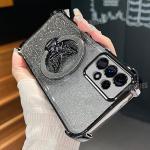 A 52 32 53 33 23 Glitter Butterfly Holder Plating Silicone Case For Samsung Galaxy A52 A32 A53 A33 A23 A13 A73 Shockproof Cover