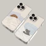 Cute Cartoon Cat Dog Couple Case for Samsung Galaxy S25 S23 Ultra S22 Plus S24FE A14 A15 A34 A54 A33 A53 A16 A55 A35 Lover Cover