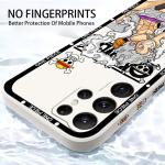 One Piece Luffy Cartoon Liquid Left Rope For Samsung Galaxy S24 S23 S22 S21 S20 FE S10 Ultra Plus Lite 5G Cover Phone Case