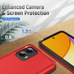 Warsia for Moto G 5G 2024 Case,with Screen Protector[Military Grade Drop Tested] Heavy-Duty Tough Rugged Shockproof Protective Case for Motorola G 5G 2024, Red