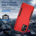 Warsia for Moto G 5G 2024 Case,with Screen Protector[Military Grade Drop Tested] Heavy-Duty Tough Rugged Shockproof Protective Case for Motorola G 5G 2024, Red