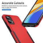 Warsia for Moto G 5G 2024 Case,with Screen Protector[Military Grade Drop Tested] Heavy-Duty Tough Rugged Shockproof Protective Case for Motorola G 5G 2024, Red