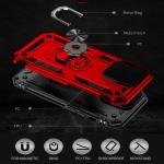 Shockproof Armor Bumper Case For iPhone 16 15 14 13 12 11 Pro Max Plus XR XS X 7 8 SE Finger Holder Magnetic Metal Ring Cover