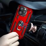 Shockproof Armor Bumper Case For iPhone 16 15 14 13 12 11 Pro Max Plus XR XS X 7 8 SE Finger Holder Magnetic Metal Ring Cover