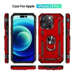 Shockproof Armor Bumper Case For iPhone 16 15 14 13 12 11 Pro Max Plus XR XS X 7 8 SE Finger Holder Magnetic Metal Ring Cover