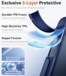 TORRAS for iPhone 17 Pro Case, Beyond Military-Grade Protection, Camera Control Button, DIY Buttons, Translucent Matte Slim Thin Shockproof Hard Back Anti-Scratch case for iPhone 17 Pro, Deep Blue