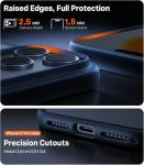 TORRAS for iPhone 17 Pro Case, Beyond Military-Grade Protection, Camera Control Button, DIY Buttons, Translucent Matte Slim Thin Shockproof Hard Back Anti-Scratch case for iPhone 17 Pro, Deep Blue