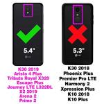 Asuwish Phone Case for LG Aristo 4/Astro 4+ Plus/Tribute Royal X320/Escape Plus/Journey LTE L322DL/K30 2019/Arena 2/X2/Prime 2 with Tempered Glass Screen Protector Cover and Accessories TPU K 30 Black