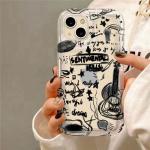 Black Guitar Music Cat Clear Case for Samsung A05S A13 A21S A22 A23 A31 A33 A34 A35 A51  A53 A71 A72 5G luxury Airbag Shockproof
