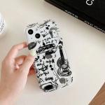 Black Guitar Music Cat Clear Case for Samsung A05S A13 A21S A22 A23 A31 A33 A34 A35 A51  A53 A71 A72 5G luxury Airbag Shockproof