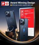 TORRAS Magnetic Ostand for iPhone 14 Pro Max Case [Compatible with Magsafe] with Stand, [Military Grade Drop Protection] Shockproof Translucent Back Slim Protective Phone Case (2022), Black