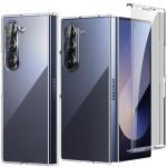 Foluu Clear Case for Samsung Galaxy Z Fold 6 with Front Built-in Screen Protector - Scratch Resistant Hard PC Back Bumper Protective Shockproof Cover for Samsung Galaxy Z Fold6 5G 2024