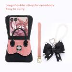 Yohulod for Motorola Razr 2024/2025 Case Cute Shape, Stylish Design Razr 2024/2025 Phone Case for Women Girls, Shockproof Crossbody Case Compatible with Moto Razr 2024/2025 Black