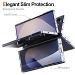 Foluu Clear Case for Samsung Galaxy Z Fold 6 with Front Built-in Screen Protector - Scratch Resistant Hard PC Back Bumper Protective Shockproof Cover for Samsung Galaxy Z Fold6 5G 2024