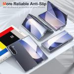 Foluu Clear Case for Samsung Galaxy Z Fold 6 with Front Built-in Screen Protector - Scratch Resistant Hard PC Back Bumper Protective Shockproof Cover for Samsung Galaxy Z Fold6 5G 2024
