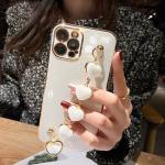 Love Heart Bracelet Plating Case On For IPhone 16 Pro Max 12 11 13 Mini 14 15 Plus X Xs Xr 16pro 16plus 15pro Luxury Chain Cover