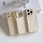 A set of three minimalist white phone cases, designed to prevent drops, compatible with iPhone 16, 16 Pro Max, 16 Plus, 16 Pro,