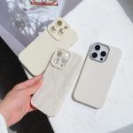 A set of three minimalist white phone cases, designed to prevent drops, compatible with iPhone 16, 16 Pro Max, 16 Plus, 16 Pro,