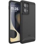 TUDIA Merge [Military Grade] Designed for Motorola Edge 2024 Case 5G - [Drop Tested] Dual Layer Shockproof Slim Heavy Duty Moto Edge 2024 Cases - Matte Black