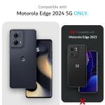 TUDIA Merge [Military Grade] Designed for Motorola Edge 2024 Case 5G - [Drop Tested] Dual Layer Shockproof Slim Heavy Duty Moto Edge 2024 Cases - Matte Black