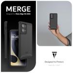 TUDIA Merge [Military Grade] Designed for Motorola Edge 2024 Case 5G - [Drop Tested] Dual Layer Shockproof Slim Heavy Duty Moto Edge 2024 Cases - Matte Black