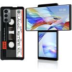 Rossy for LG Wing 5G Phone Case Slim Lightweight Retro Audio Cassette Patten Design Hard PC Shookproof Protection Anti-Scratch Cover for LG Wing 5G 6.8 inch