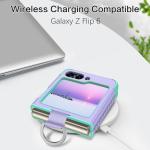 BENTOBEN for Samsung Galaxy Z Flip 6 5G Case with Ring, Heavy Duty 2 in 1 Full Body Rugged Galaxy Z Flip6 Case Girls Women Boy Men Shockproof Protection Cover for Samsung Z Flip 6 6.7”,Purple