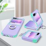 BENTOBEN for Samsung Galaxy Z Flip 6 5G Case with Ring, Heavy Duty 2 in 1 Full Body Rugged Galaxy Z Flip6 Case Girls Women Boy Men Shockproof Protection Cover for Samsung Z Flip 6 6.7”,Purple