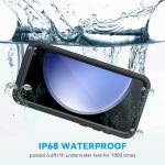 Lanhiem for Samsung Galaxy S23 FE Case, IP68 Waterproof Dustproof with Built-in Screen Protector, Heavy Duty Full Body Protective Phone Case for Galaxy S23 FE 5G, Black