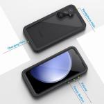 Lanhiem for Samsung Galaxy S23 FE Case, IP68 Waterproof Dustproof with Built-in Screen Protector, Heavy Duty Full Body Protective Phone Case for Galaxy S23 FE 5G, Black