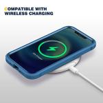 Diaclara Designed for iPhone 12/12 Pro Case, Full Body Rugged with Built-in Touch Sensitive Anti-Scratch Screen Protector, Soft TPU Bumper Case for iPhone 12/12 Pro 6.1" (Blue)